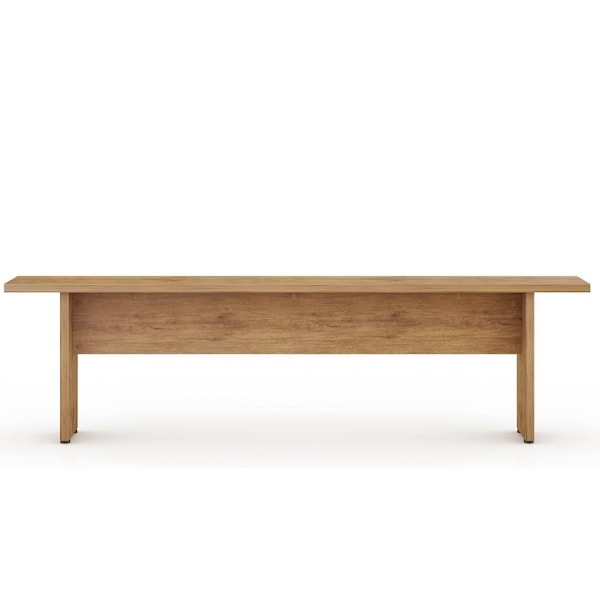 Designed To Furnish NoMad Rustic Country Dining Bench in Nature, 18.7 x 67.91 x 11.73 in. DE3073837 - main